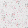Printed Cotton DAISY White / Pink